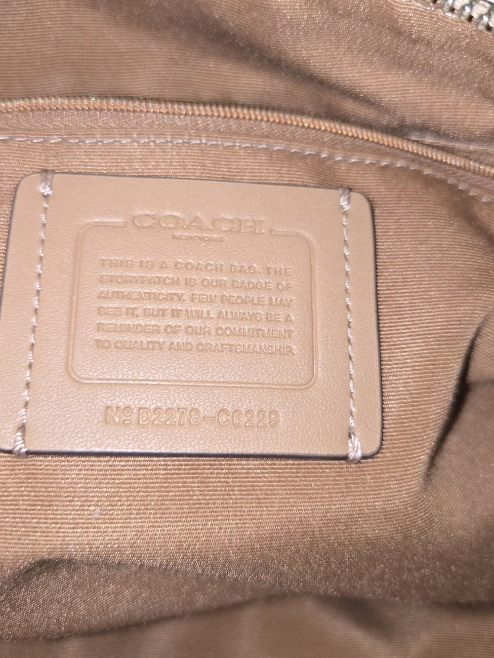Coach Casey Pebble Leather Satchel in Beige